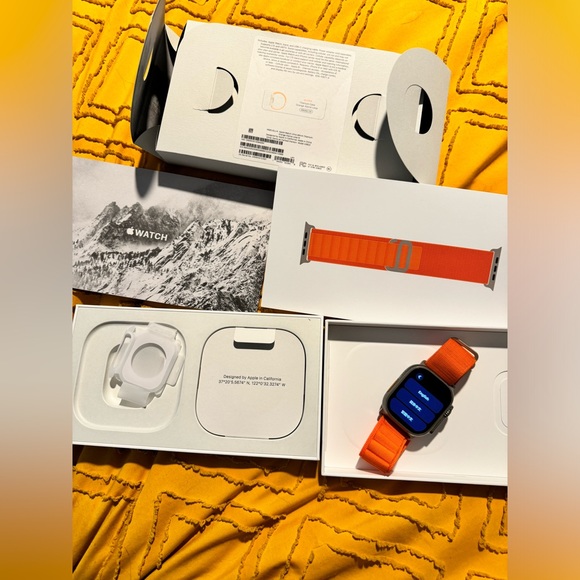 Genuine Apple Watch Ultra GPS + Cellular w/ Box, Charging Cable Excellent! - Picture 2 of 7